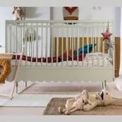 Łóżeczka i kojce - Łóżeczko 140x70 babushka oliwka - rosnące z dzieckiem - miniaturka - grafika 1