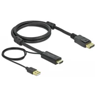 Kable komputerowe i do monitorów - Delock KABEL HDMI > DP M/M 4K 1M ZASILANY USB 85963 Zamów do 16:00 wysyłka kurierem tego samego dnia! 85963 - miniaturka - grafika 1