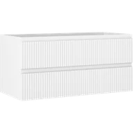 Szafki łazienkowe - Mexen Rivel szafka łazienkowa podumywalkowa 100 cm, 2 szuflady, ryflowana , biała mat - 91A20-10047-2-BFF01 - miniaturka - grafika 1