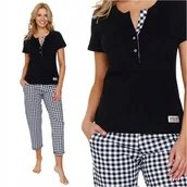 Piżamy damskie - Piżama damska rozpinana krótki rękaw długie spodnie DOCTOR NAP 7267 M - miniaturka - grafika 1