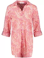Bluzki damskie - Gerry Weber Damska bluzka z długim rękawem, z rozcięciami po bokach, z długim rękawem, z długim rękawem, z długim rękawem, wzorzysta, liliowy/różowy/czerwony/pomarańczowy nadruk, 40 - miniaturka - grafika 1