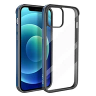 Etui i futerały do telefonów - ASOBEAGE Etui na telefon komórkowy & Cover metalowa ramka, odporne na uderzenia, smukłe, odporne na zarysowania, nie żółknie, przezroczyste do iPhone 12/iPhone 12 Pro (ciemnoniebieskie) - miniaturka - grafika 1