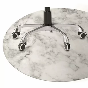 Podkładka pod krzesło Biały marmur fi100 cm - Podnóżki, podpórki, podkładki - miniaturka - grafika 1