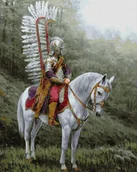 Malowanie po numerach - Artnapi 40x50cm Obraz Do Malowania Po Numerach Na Drewnianej Ramie - Skrzydlaty husarz - Polska husaria - miniaturka - grafika 1