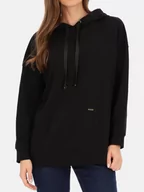 Bluzy damskie - Czarna bluza dresowa z kapturem LAF Marcy - L'AF - miniaturka - grafika 1