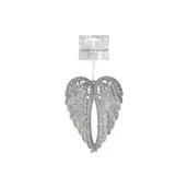 Ozdoby bożonarodzeniowe - Zawieszka skrzydła 11 x 15 cm srebrny - miniaturka - grafika 1