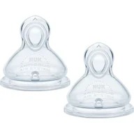 Smoczki do butelek - NUK First Choice + dla dzieci w wieku 0  6 miesięcy, silikonowy do odkurzacza z małym otworem do picia smoczkiem  przezroczysty - miniaturka - grafika 1