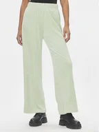 Spodnie sportowe damskie - ONLY Spodnie dzianinowe Rebel 15311822 Zielony Straight Fit - miniaturka - grafika 1