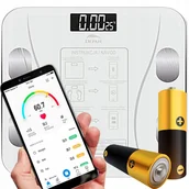 Wagi łazienkowe - Waga Łazienkowa Analityczna Slim 180KG Smart+ 17w1 - miniaturka - grafika 1