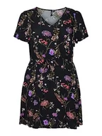 Sukienki - VERO MODA Sukienka damska VMEASY SS Short Dress R1 WVN GA, Czarny/Aop: mille, 50 - miniaturka - grafika 1