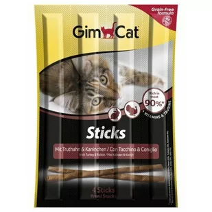 GIMBORN GIMCAT STICKS TURKEY RABBIT 4SZT 420813 24 PL 24892 - Przysmaki dla kotów - miniaturka - grafika 1