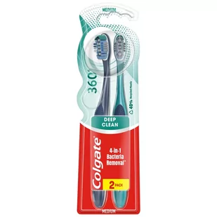 COLGATE Szczoteczka do zębów 360 Deep Clean 1+1 gratis - medium 1op.-2szt - Szczoteczki do zębów - miniaturka - grafika 2