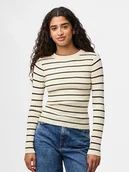 Koszulki i topy damskie - Pieces Koszulka "Pcmira" w kolorze kremowo-czarnym - miniaturka - grafika 1