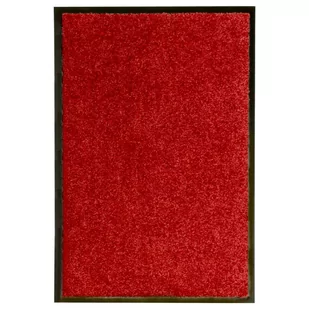 vidaXL Wycieraczka z możliwością prania, czerwona, 40 x 60 cm - Wycieraczki - miniaturka - grafika 1