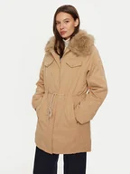 Kurtki damskie - Guess Parka Lucie W4BL45 WGK30 Beżowy Regular Fit - miniaturka - grafika 1