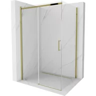 Kabiny prysznicowe - Mexen Omega kabina prysznicowa rozsuwana 100x90 cm, transparent, złota - miniaturka - grafika 1