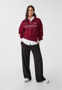 Stradivarius Spodnie jogger z szerokimi nogawkami Czarny L - Spodnie damskie - miniaturka - grafika 1
