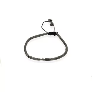 Bransoletka koraliki w kolorze srebrnym EM 6 - EM Men's Accessories - Bransolety męskie - miniaturka - grafika 1