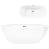 Wanny - Wanna akrylowa, wolnostojąca Olvena Corsan 150 cm korek klik-klak miedziany - miniaturka - grafika 1