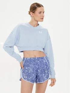 Under Armour Bluza Ua Rival Terry Os Crop Crw 1382738-539 Niebieski Loose Fit - Bluzy sportowe damskie - miniaturka - grafika 1