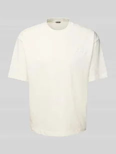 T-shirt z detalem z logo - Koszulki męskie - miniaturka - grafika 1