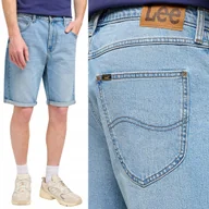 Spodenki męskie - Lee 5 POCKET SHORT Solid Blues KRÓTKIE SPODENKI JEANSOWE SZORTY DżINS W32 - miniaturka - grafika 1