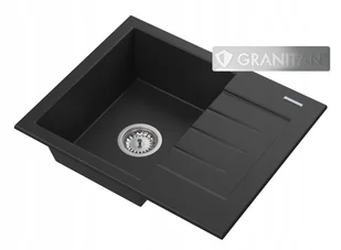 Granitan Zlewozmywak Granitowy Milano Czarny - Zlewozmywaki - miniaturka - grafika 1