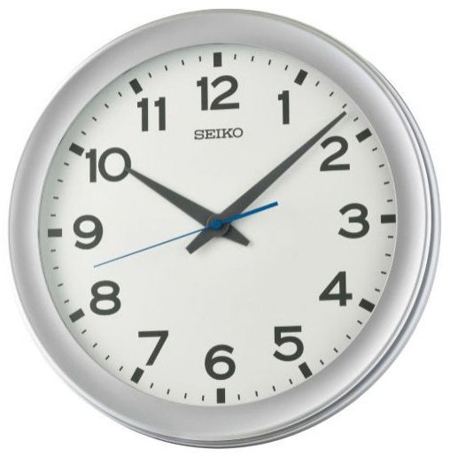 Seiko Zegar ścienny SEIKO QXA835S 37 cm srebrny cichy .