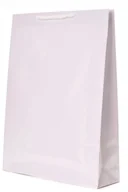 Akcesoria do pakowania - Torby laminowane białe 30x9x40cm torebki idealne pod nadruk reklamowy x50 - miniaturka - grafika 1