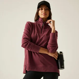 Regatta Polar damski z suwakiem 1/2 Demmi Fioletowy, Rozmiar: 46 - Bluzy damskie - miniaturka - grafika 1