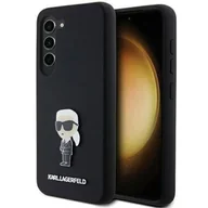 Etui i futerały do telefonów - Oryginalne Etui SAMSUNG GALAXY S24+ Karl Lagerfeld Silicone Ikonik Metal Pin (KLHCS24MSMHKNPK) czarne - miniaturka - grafika 1