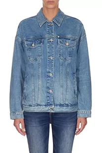 Armani Exchange Damska kurtka dżinsowa, niebieski (Indigo Denim 1500), L - Kurtki damskie - miniaturka - grafika 1