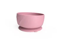 Sztućce dla dzieci - Silikonowa miseczka z przyssawką, różowa, Everyday Baby - miniaturka - grafika 1