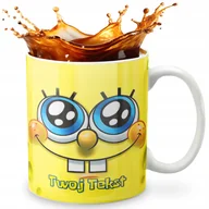 Kubki - KUBEK 330ml GRAFIKA PREZENT ŚWIĘTA WZÓR - BAJKA SPONGEBOB + IMIĘ - miniaturka - grafika 1