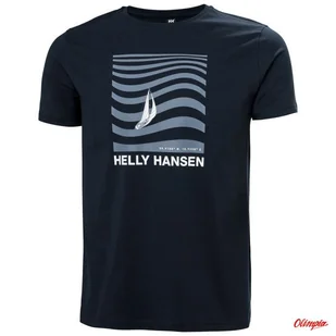 Koszulka męska HELLY HANSEN SHORELINE 3.0 T-SHIRT - Navy - Koszulki męskie - miniaturka - grafika 1