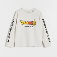 Koszulki dla chłopców - Reserved - Longsleeve oversize Dragon Ball - Jasny szary - miniaturka - grafika 1