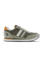 Trampki męskie - U.S. Polo Assn. Sneakersy w kolorze zielonym - miniaturka - grafika 1