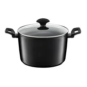 Garnki - Ambition CARBON GARNEK WYSOKI Z POKRYWKĄ 20 CM POWŁOKA QUALUM BASIC STONE INDUKCJA 84533 - miniaturka - grafika 1