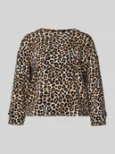 Bluzy damskie - Bluza o kroju relaxed fit z mieszanki bawełny - miniaturka - grafika 1