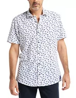 Koszule męskie - PIONEER Koszula męska z nadrukiem na całej powierzchni biała na co dzień, Biały (biały 10), XL - miniaturka - grafika 1