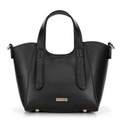 Torebki damskie - Damski kuferek z wyjmowaną saszetką mały czarny - miniaturka - grafika 1