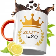 Kubki - KUBEK POMARAŃCZOWY DLA TEŚCIA IDEALNY NA PREZENT z Nadrukiem ze Zdjęciem + Opakowanie na prezent (wzór 02) - miniaturka - grafika 1