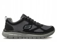 Buty sportowe męskie - Buty Męskie Skechers 52635BKGY Burns Agoura Czarne 44 - miniaturka - grafika 1