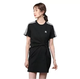 adidas Damska sukienka T-shirt, czarny, 38 cm - Sukienki - miniaturka - grafika 1