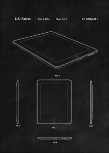 Patent, Ipad 2016 Czarny - plakat Wymiar do wyboru: 40x50 cm - Plakaty Patent, Ipad 2016 Czarny - plakat Wymiar do wyboru: 40x50 cm - Plakaty - miniaturka - grafika 1
