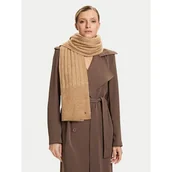 Apaszki i szaliki damskie - Szalik Tommy Hilfiger Flag Fluffy AW0AW17787 Beżowy - miniaturka - grafika 1