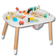 Zabawki interaktywne dla dzieci - STÓŁ SENSORYCZNY KREATYWNY pobudza wyobraźnie i rozwój dziecka drewniany - miniaturka - grafika 1