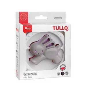 Grzechotka zając szaro-różowy Tullo - Grzechotki dla dzieci - miniaturka - grafika 1
