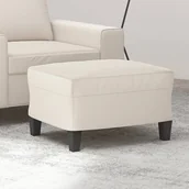 Pufy i podnóżki - Podnóżek, beżowy, 60x50x41 cm, tapicerowany mikrofibrą - miniaturka - grafika 1