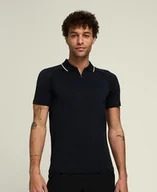 Koszulki sportowe męskie - Koszulka męska Wilson M Team Seamless Polo 2.0 Black XXL - miniaturka - grafika 1
